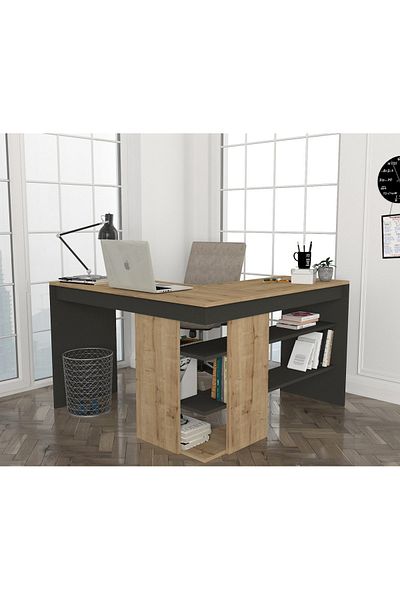 UnicUtil Multifunctional Desk, Modern Workspace, UnicUtil, 120 x 45 x 73.8 cm, Bardolino-Anthracite, UUDESK05