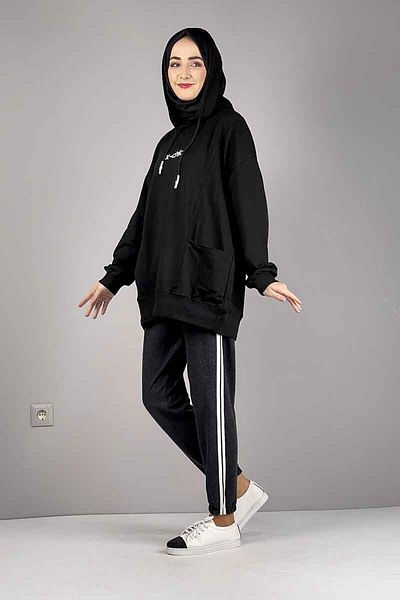 Skygo Stripe Detailed Sweatpants Anthracite