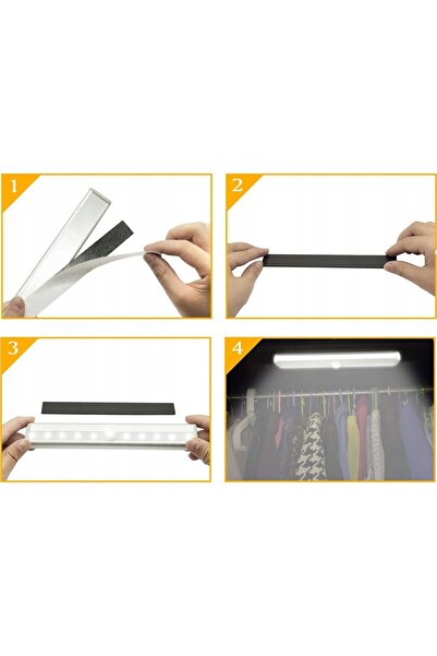 zola LED lamp with motion and twilight sensor, cold light, auto, magnetic mount, battery operated