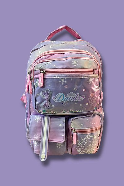 Karakedi Purple Kawai Multi-Pocket Daodx School Backpack