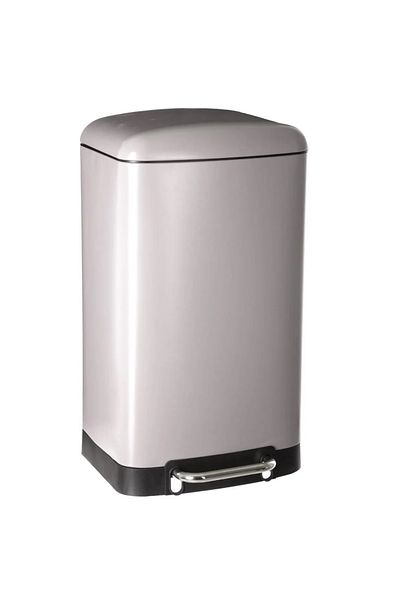 5FiveSmart Cos gunoi cu pedala 30L 5Five Ariane, forma rotunda, otel inoxidabil si PP, 34x30,5x61 cm, taupe
