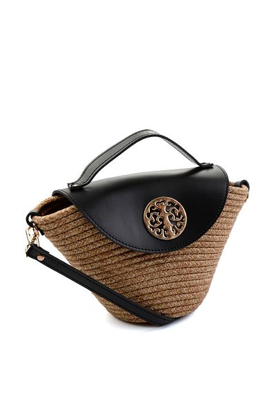 Bambi Black Patterned Women's Messenger Bag C06619105928