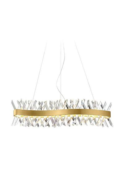 LUXXO Candelabru echipat cu LED, 43W, tricolor, corp aluminiu, decoruri cristale, 100x18x25cm, Diamonds S