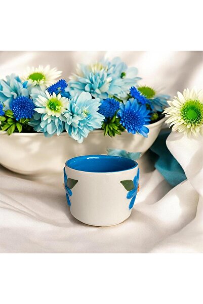 MOSHOME Embossed Flower Pattern Handmade Mug, Tea and Coffee Cup