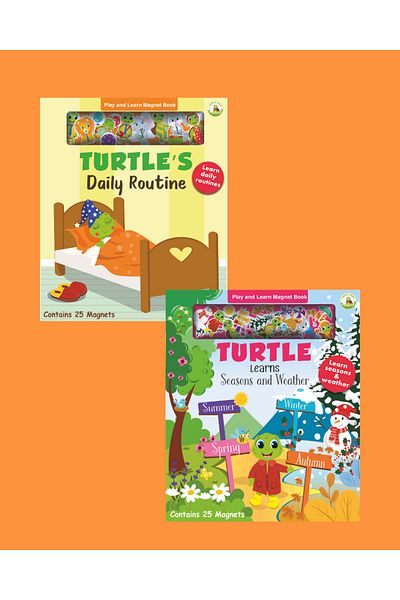 TURTLEKİDS Turtle Kids Play and Learn Magnet Book Series 2 (Daily-Seasons&Weather)