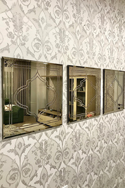 AYNACIZADE Dekoratif Üçlü Set Duvar Aynası