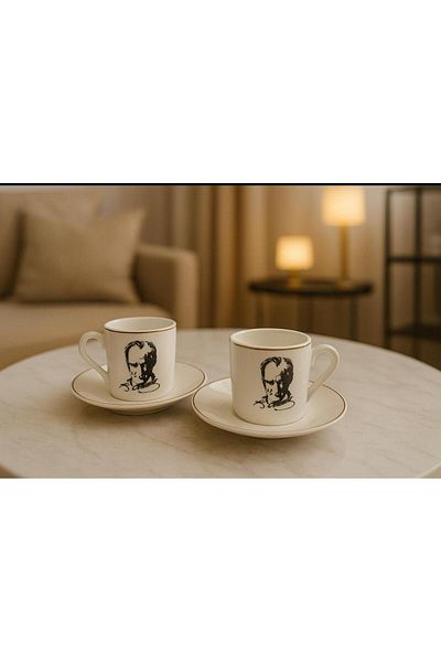 decovien 2-Piece Porcelain Coffee Cup Set