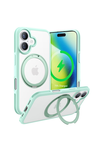 TORRAS Upgraded 360°Rotatable Magnetic Ring for iPhone 16 Plus Case, Fit for MagSafe with Stand & Ring Hol