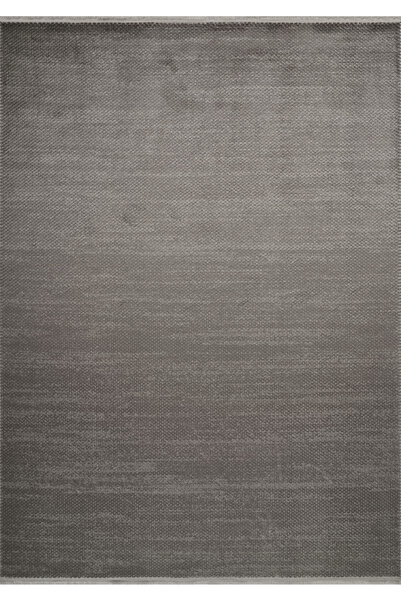 Apex Halı Truva 6664 Antrasit Akrilik Yumuşak Dokulu Sık Dokuma Düz Sade Dese...