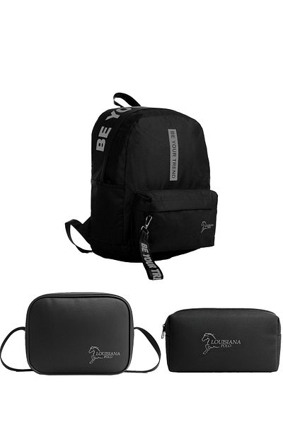 louisiana polo School Set – Bag + Thermal Nutrition + Pen Holder Smoked 1140