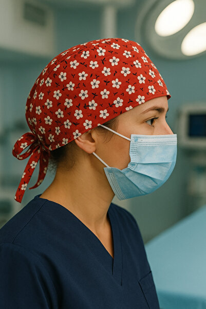 PERRA Sağlıkçı Bonesi – Pamuklu Desenli Cerrahi Bone