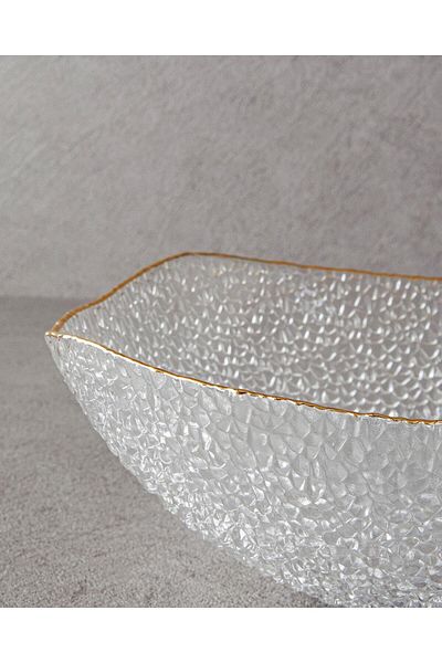 English Home Giselle Glass Salad Bowl Gold 25 cm (08.04.2025)