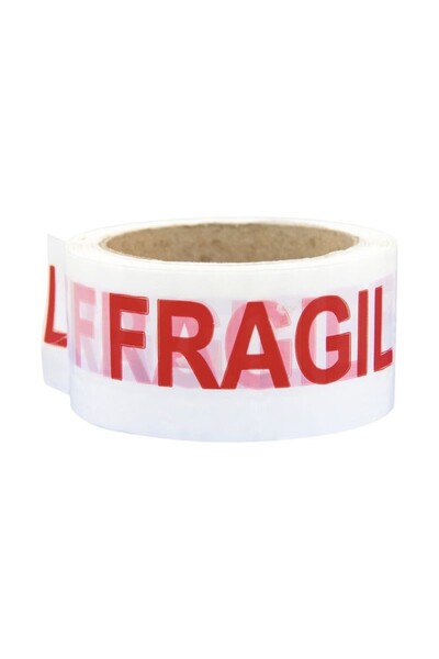PROCART Fragile print adhesive tape, roll 50mm x 66m, acrylic adhesive, packaging and parcel marking