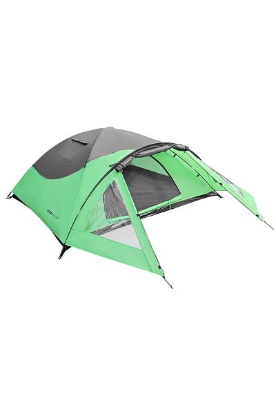 SERSIMO 4-person camping tent with entrance, UV protection, waterproof 3000 mm, 330x250x105 cm, gray