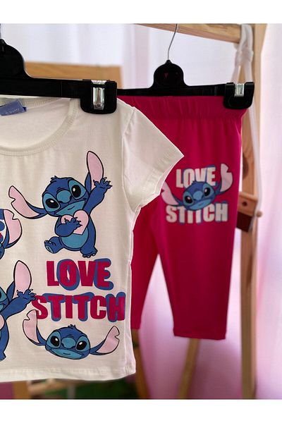 OEM Girl's Stitch Printed Capri Leggings Set