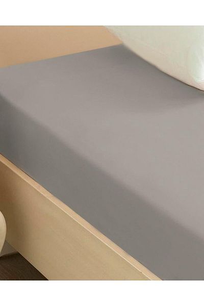English Home Flat Cotton Single Fitted Sheet Pebble 100X200 cm (4.08.2025)