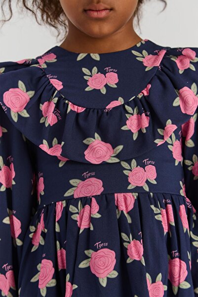 Tyess BG Store Kız Çocuk Desenli Elbise