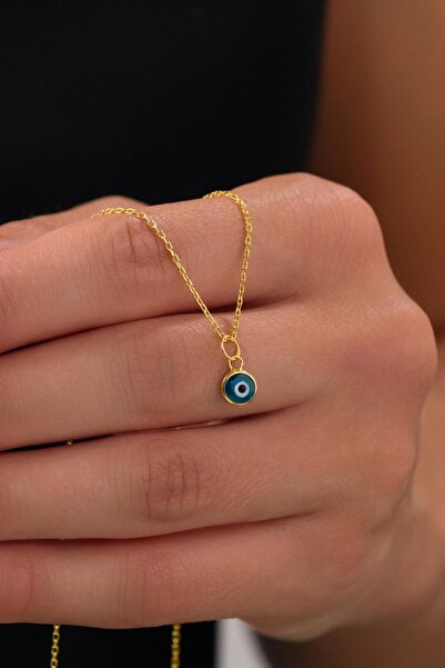 Tmt Silver 6 mm Gümüş Altın Gold Kaplama Açık Mavi Turkuaz Gök Mavisi Nazar B...