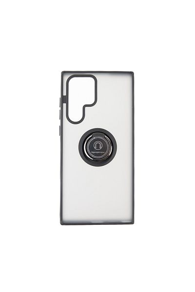 OEM Capac Protectie Spate Colectia Soft Shape With Ring Compatibil Cu Samsung Galaxy S22 Ultra - Negru