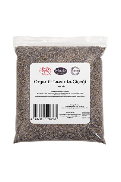 Dr.Lavender Organik Lavanta Çiçeği 100 gr – Gıda Uyumlu, %100 Doğal Ecocert S...