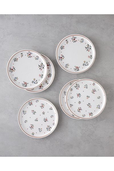 English Home Bianca Ceramic 6-Piece Cake Plate 20 cm Colorful (4.08.2025)