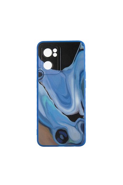 OEM Capac Protectie Spate Colectia Soft Waves Compatibil Cu Oppo Reno 7 5g - Albastru