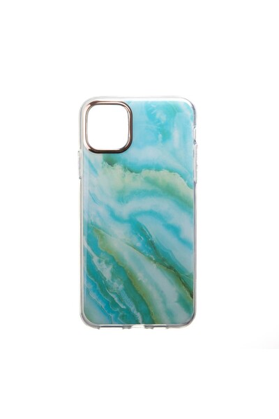 OEM Fashion Collection Back Cover Compatible with iPhone 11 Pro Max - Blue Waves