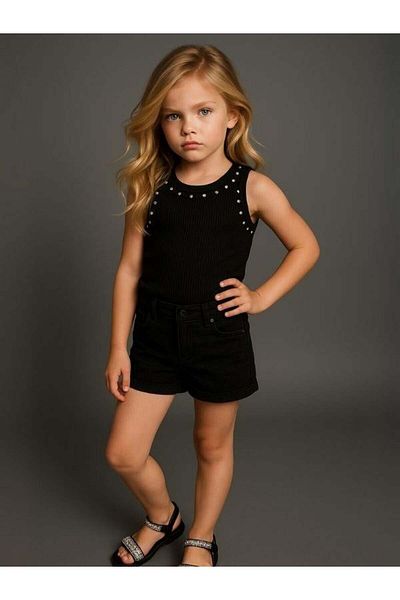 Zekids Girl's Stoned Crop