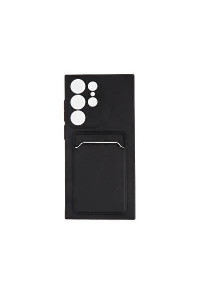 OEM Carcasa Protectie Spate Colectia Soft Card Slot Pentru Samsung Galaxy S23 Ultra - Negru