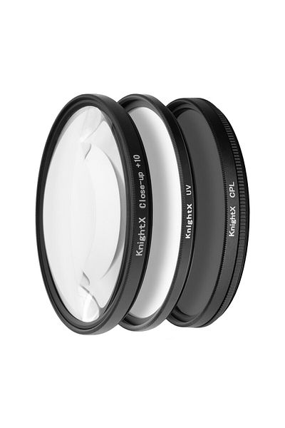KnightX Set UV, CPL, CloseUp Macro +10, Entuziast, 52mm + Husa & Laveta CADOU
