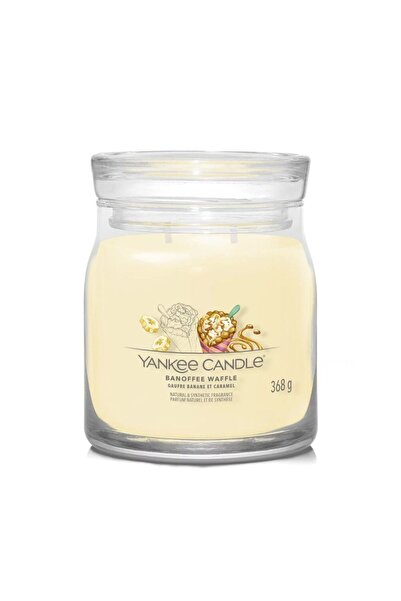 Yankee Candle Lumânare Yankee Candle Banoffee Waffle, medie, 368 g, la borcan