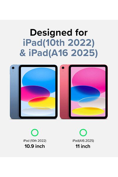 Ringke iPad 11th Generation Case A16, 2025 and iPad 10th Generation with Pen/Pencil Holder Cover 2022 |Fusi