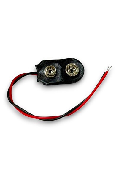 ELEKTROMALL 9V Pil Başlığı Bağlantı Kablosu Pil Soketi