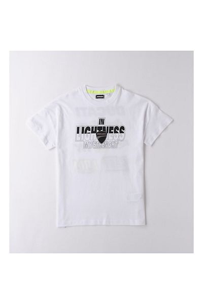 Ducati Boy's T-Shirt with Print, White, 152-164 CM