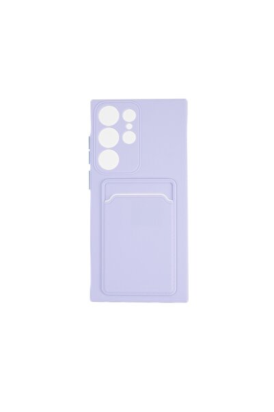 OEM Carcasa Protectie Spate Colectia Soft Card Slot Pentru Samsung Galaxy S23 Ultra - Mov Deschis