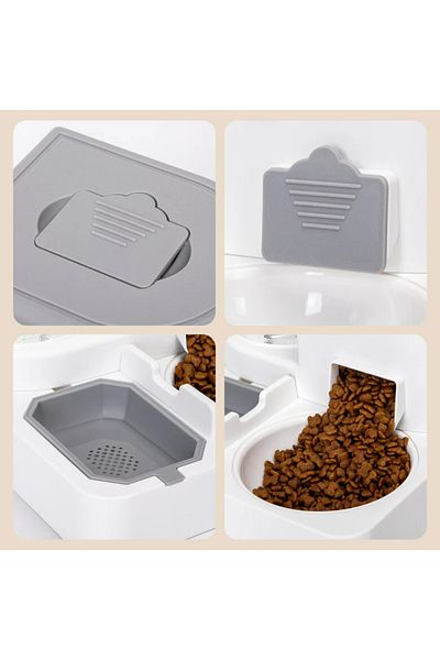 Sofia Concept Hranitor Automat pentru Caini si Pisici Sofia CONCEPT®, 2 in 1, Capacitate Mare, 3.2L, White