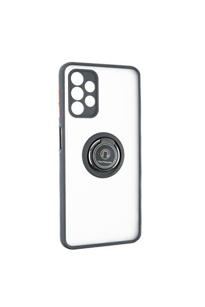 OEM Capac Protectie Spate Colectia Soft Shape With Ring Compatibil Cu Samsung Galaxy A13 4G - Negru Rosu