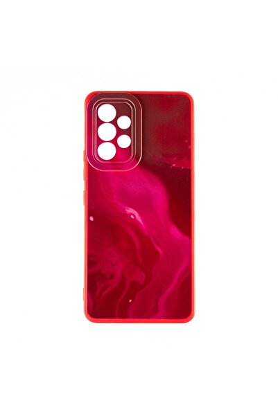 OEM Soft Waves Collection Back Cover Compatible with Samsung Galaxy A53 5G - Red