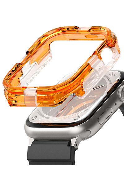 Ringke Apple Watch 9 / 8 / 7 45mm, SE 2022 / SE / 6 / 5 /4 44mm Case Cover | Fusion Bumper | Neon Orange