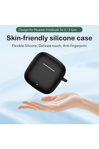 O Ozone Huawei FreebudsSE 3 / SE 2 Gen Case Cover with Carabiner| Silicone Series | White