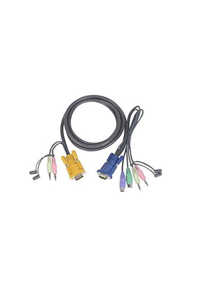 Aten Cablu PS/2 KVM 3 in 1 Cu SPHD si Audio 1.8 M, 2 L-5302 P