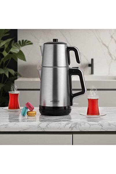 Aryıldız ماكينة صنع الشاي ستايل كاي إينوكس