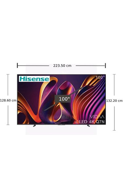 Hisense 100 Inch QLED 4K Smart TV 144Hz VIDAA 7.6 Dolby Atmos Built-in Subwoofer