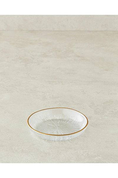 English Home Petal Glass Line Textured Snack Bowl 12 cm Gold (4.08.2025)