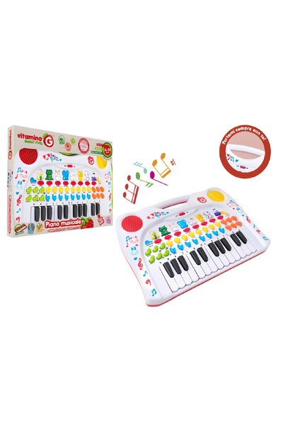 GLOBO Jucarie muzicala orga cu sunete pian si trompeta, animale si melodii, 4...