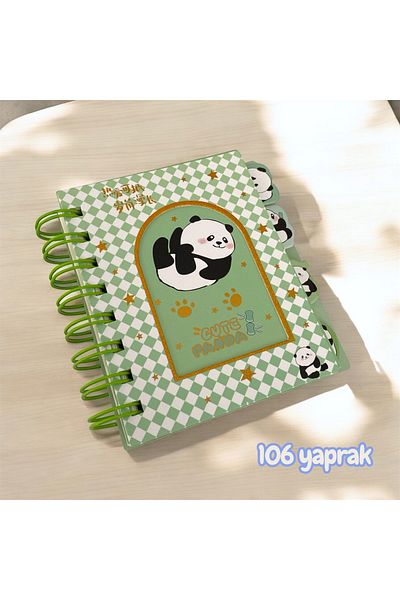 acsesuaris Mini Notepad with Panda Bookmark