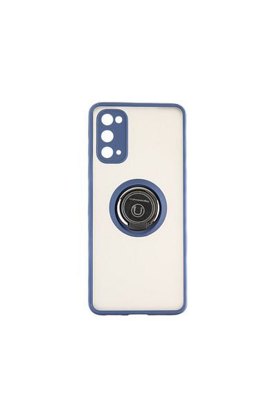 OEM Capac Protectie Spate Colectia Soft Shape With Ring Compatibil Cu Samsung Galaxy S20 - Albastru