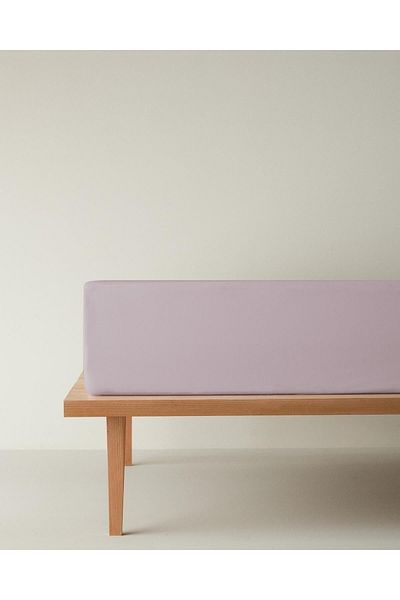 English Home Novella Premium Soft Cotton Double Fitted Sheet 160X200 cm Lilac (4.08.2025)