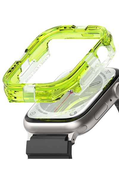 Ringke Apple Watch 9 / 8 / 7 45mm, SE 2022 / SE / 6 / 5 /4 44mm Case Cover | Fusion Bumper | Neon Green