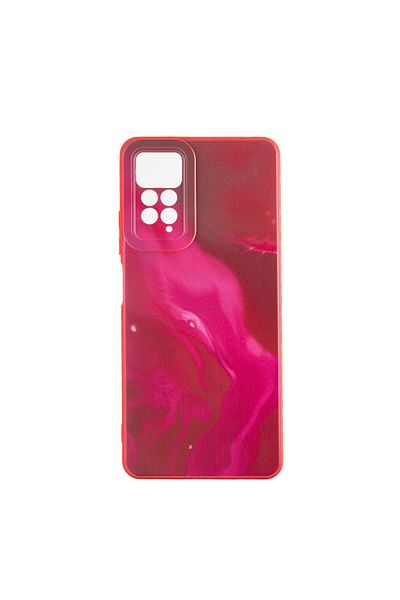 OEM Soft Waves Collection Back Cover Compatible with Xiaomi Redmi Note 11 Pro - Red